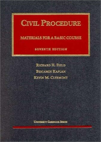 Cover image for Materials for a basic course in civil procedure