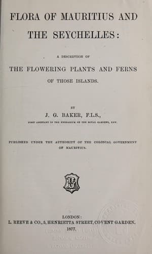 Flora of Mauritius and the Seychelles