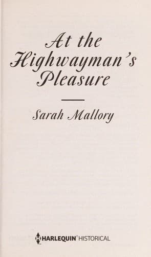 Cover image for At the Highwayman's Pleasure