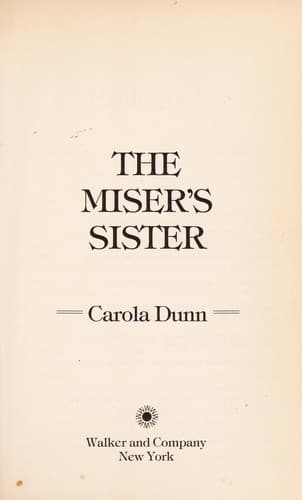Cover image for The Miser's Sister
