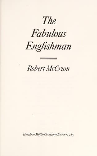 Cover image for The fabulous Englishman
