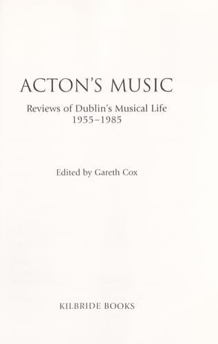 Acton's music
