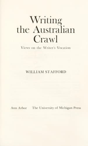 Cover image for Writing the Australian crawl