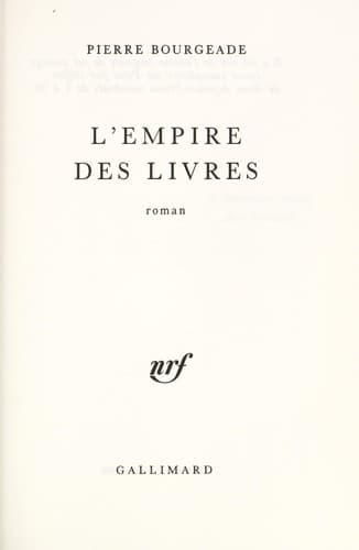 Cover image for L' empire des livres