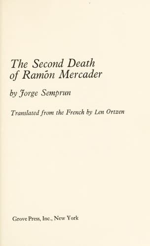 Cover image for The second death of Ramón Mercader.