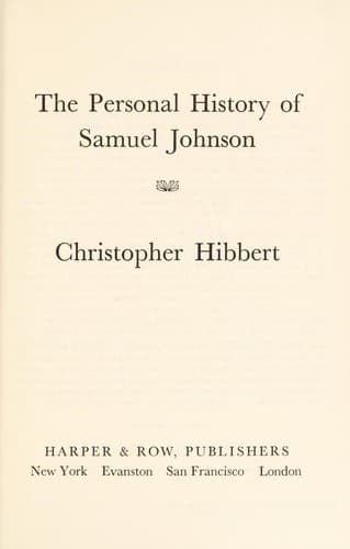 Cover image for The personal history of Samuel Johnson.