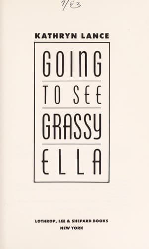 Cover image for Going to see Grassy Ella