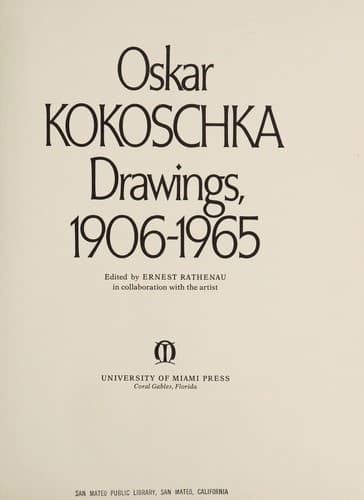 Cover image for Oskar Kokoschka drawings, 1906-1965.