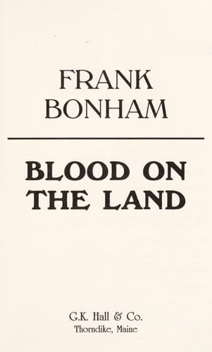 Cover image for Blood on the land