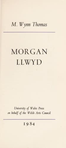 Cover image for Morgan Llwyd