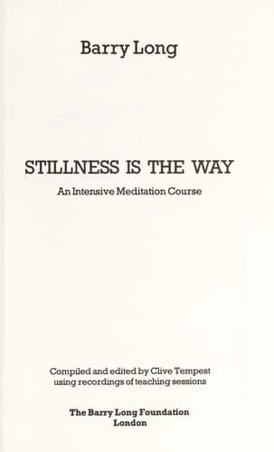 Cover image for Stillness is the way