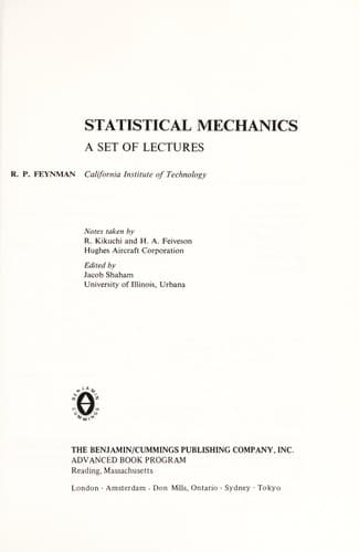 Cover image for Statistical mechanics