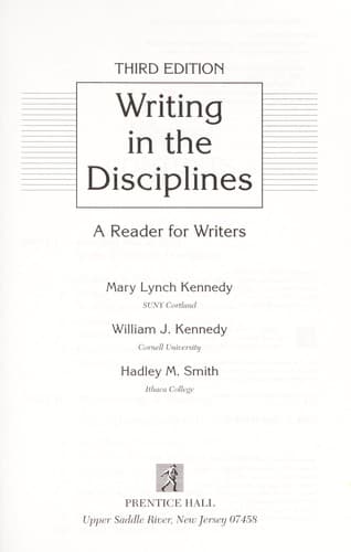 Cover image for Writing in the disciplines