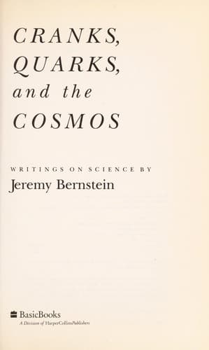 Cover image for Cranks, quarks, and the cosmos