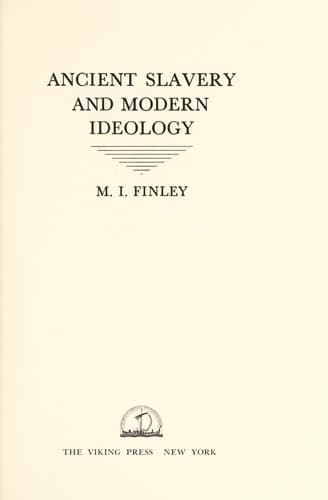 Cover image for Ancient slavery and modern ideology