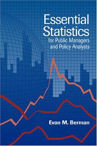 Cover image for Essential Statistics for Public Managers and Policy Analysts