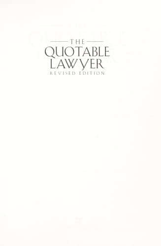 Cover image for The quotable lawyer
