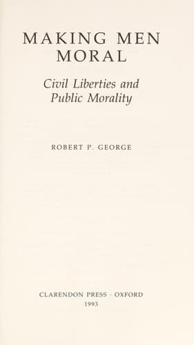 Cover image for Making men moral