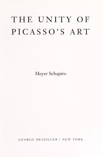 Cover image for The unity of Picasso's art
