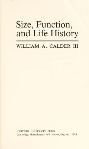 Cover image for Size, function, and life history
