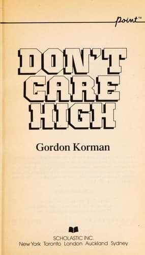 Cover image for Don't Care High