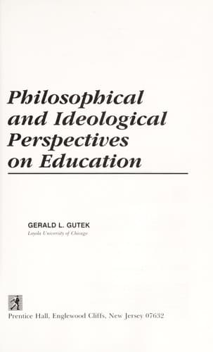 Cover image for Philosophical and ideological perspectives on education