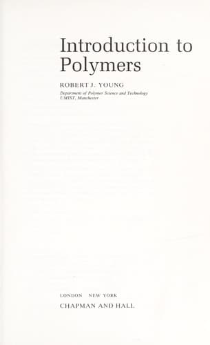 Cover image for Introduction to polymers