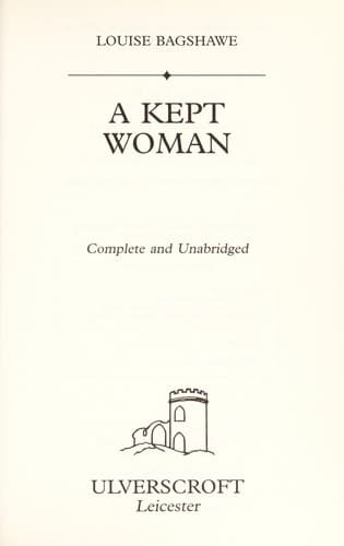 Cover image for A Kept Woman