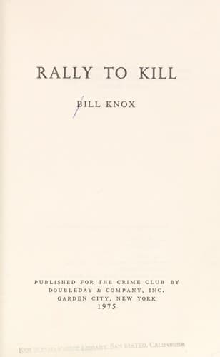 Cover image for Rally to kill