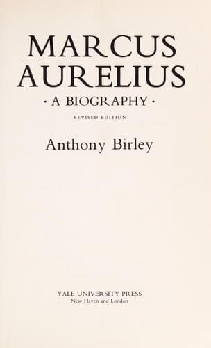 Cover image for Marcus Aurelius, a biography