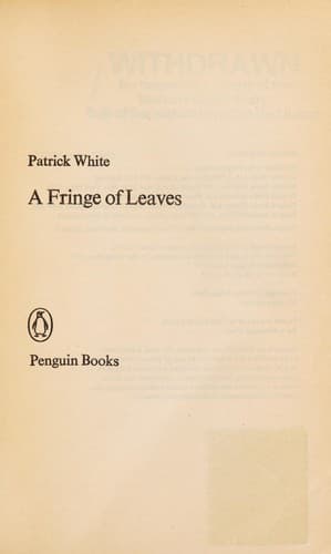 Cover image for A fringe of leaves