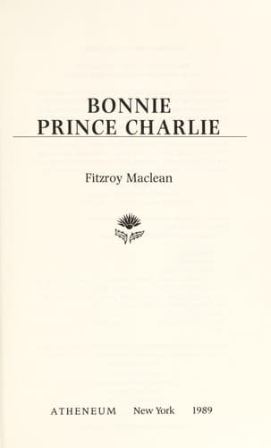 Cover image for Bonnie Prince Charlie