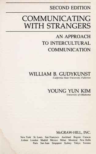 Cover image for Communicating with strangers