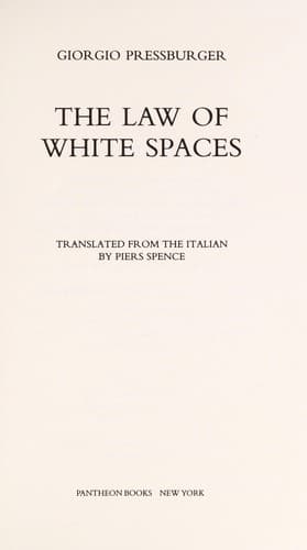 Cover image for The law of white spaces