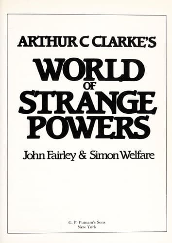 Cover image for Arthur C. Clarke's world of strange powers