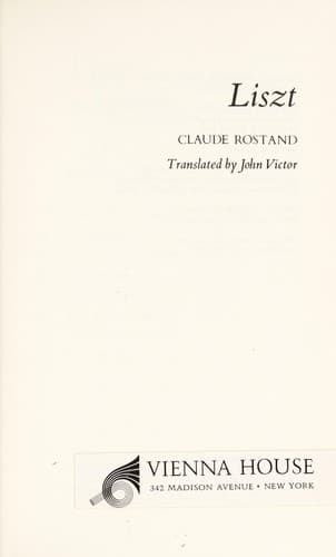 Cover image for Liszt.