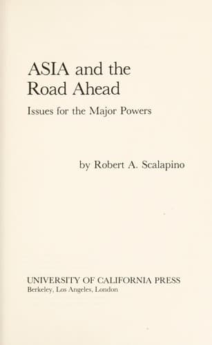 Cover image for Asia and the road ahead