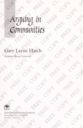 Cover image for Arguing in communities