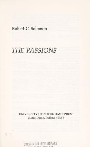 Cover image for The passions