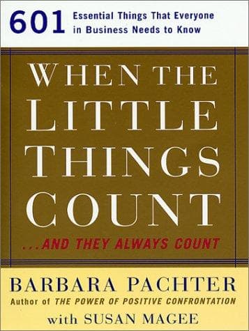 When the little things count--and they always count