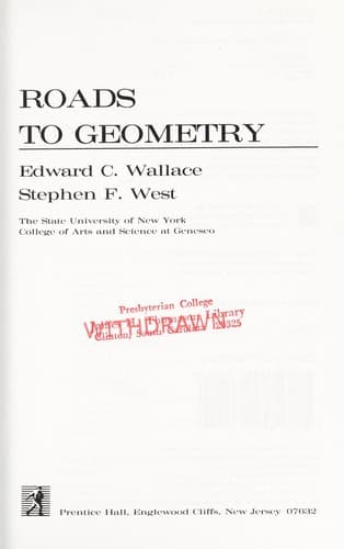Cover image for Roads to geometry