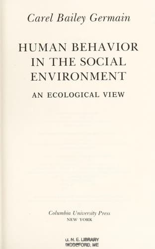 Cover image for Human behavior in the social environment