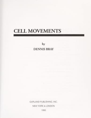 Cover image for Cell movements