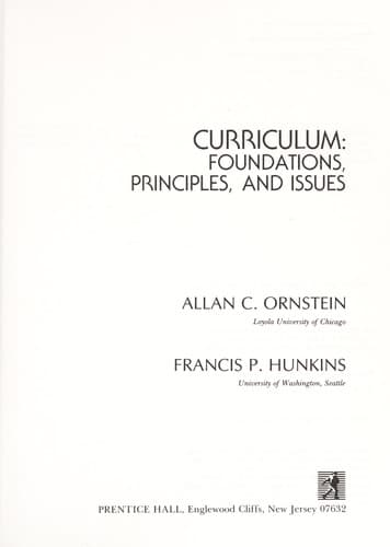 Cover image for Curriculum--foundations, principles, and issues