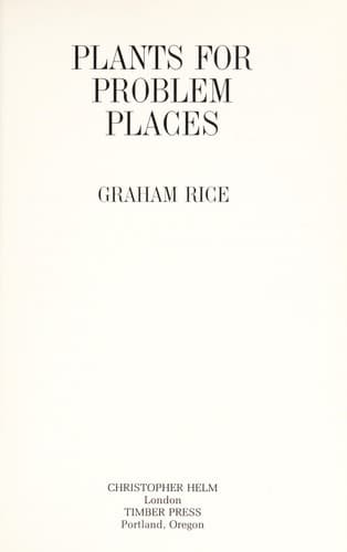Cover image for Plants for problem places