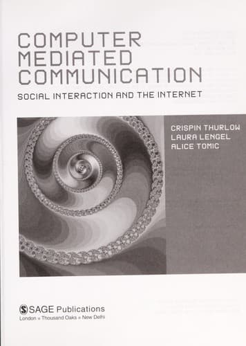 Cover image for Computer mediated communication