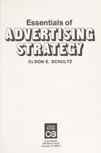 Cover image for Essentials of advertising strategy