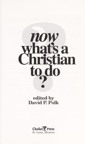 Now what's a Christian to do?