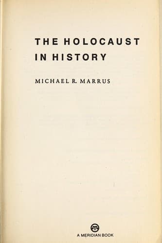 Cover image for The holocaust in history