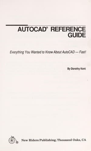 Cover image for AutoCAD reference guide